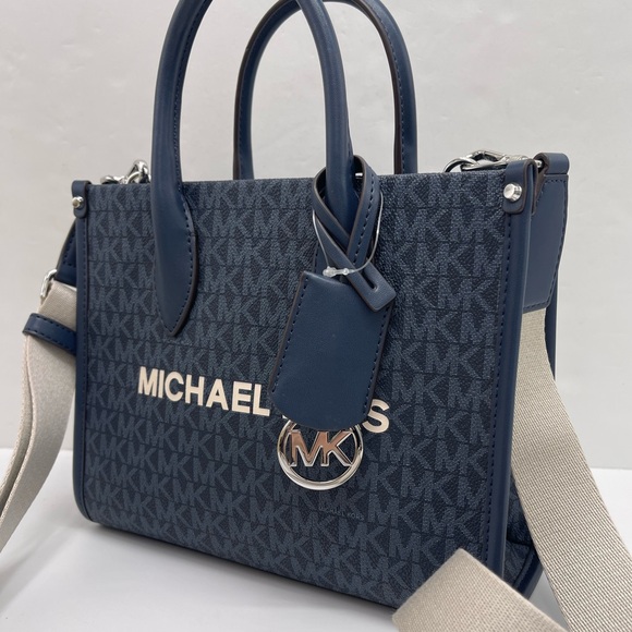 Michael Kors Small Mirella Signature LogoCrossbody Bag Admiral Blue (NWT)